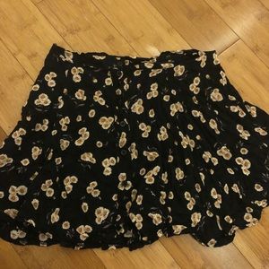Brandy Melville Button up Floral Skirt
